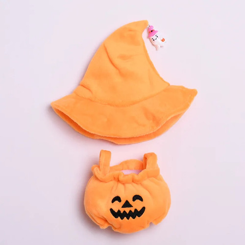 Scatola vestiti 17 cm Labubu accessori bambola peluche vestiti zucca costume set - Foto 8 di 16