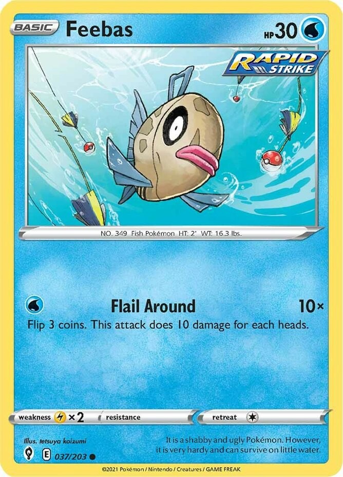 Feebas - 037/203 - Common (Lp) Evolving Skies - Water Pokémon