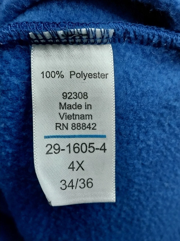 Женская флисовая куртка Roaman 4X синяя на пуговицах средняя длина уличное пальто карманы - Изображение 4 из 4