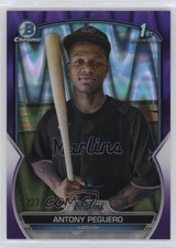 2023 Bowman Chrome Prospects Purple RayWave Refractor /250 Antony Peguero 0y4s