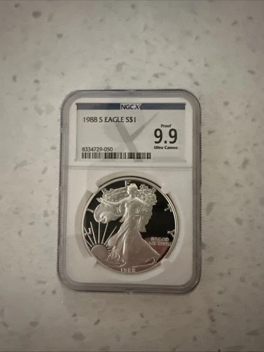 1988-S $1 American Silver Eagle NGCX Proof 9.9 Ultra Cameo – Series 4