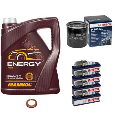 Inspektionspaket 5L Energy 5W-30 für Nissan 200 SX 2.0i 16V Turbo Maxima/Maxima