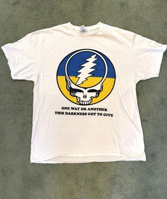 Vintage Grateful Dead Shirt Mens XL White Delta “This Darkness Got