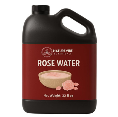 Naturevibe Botanicals Pure Rose Water Toner 32 oz Hydrating Facial Mist  Hair...
