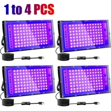 1-4X UV Black Light 100W Bar UV LED Stage Blacklight Party DJ Club for Halloween
