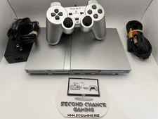 PlayStation 2 (PS2) Silver Slim Refurbished Console Bundle - Controller -Tested