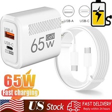 65W Super Fast Charging USB Type C Wall Charger For Samsung iPhone Android Phone