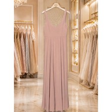 Show Me Your Mumu Jenn Maxi Dress L Dusty Pink Bridesmaid Gown NWT V Neck Simple