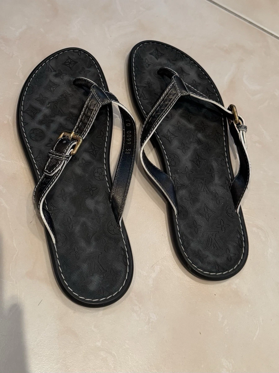 Louis Vuitton Women's Flip Flop Upper Leather Sandals for sale | eBay