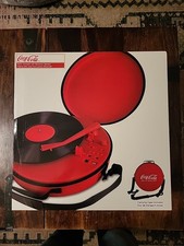 NEW Coca-Cola Turntable Bluetooth Speaker Record Player  Carrying Case SEALED