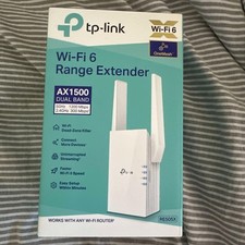 TP-Link AX1500 WiFi 6 Range Extender RE515X White Wall Plug 1500 Ft Dual Band