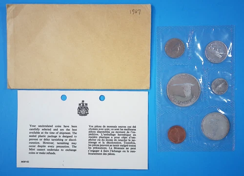 1967 Canada Centennial Uncirculated Proof Like Set 6-Coins