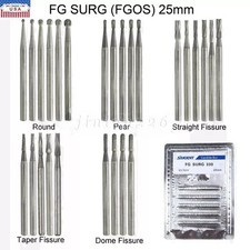 FGOS FGXL Dental Surgical Carbide Burs 25mm Cross Cut Flat End Taper Fissure