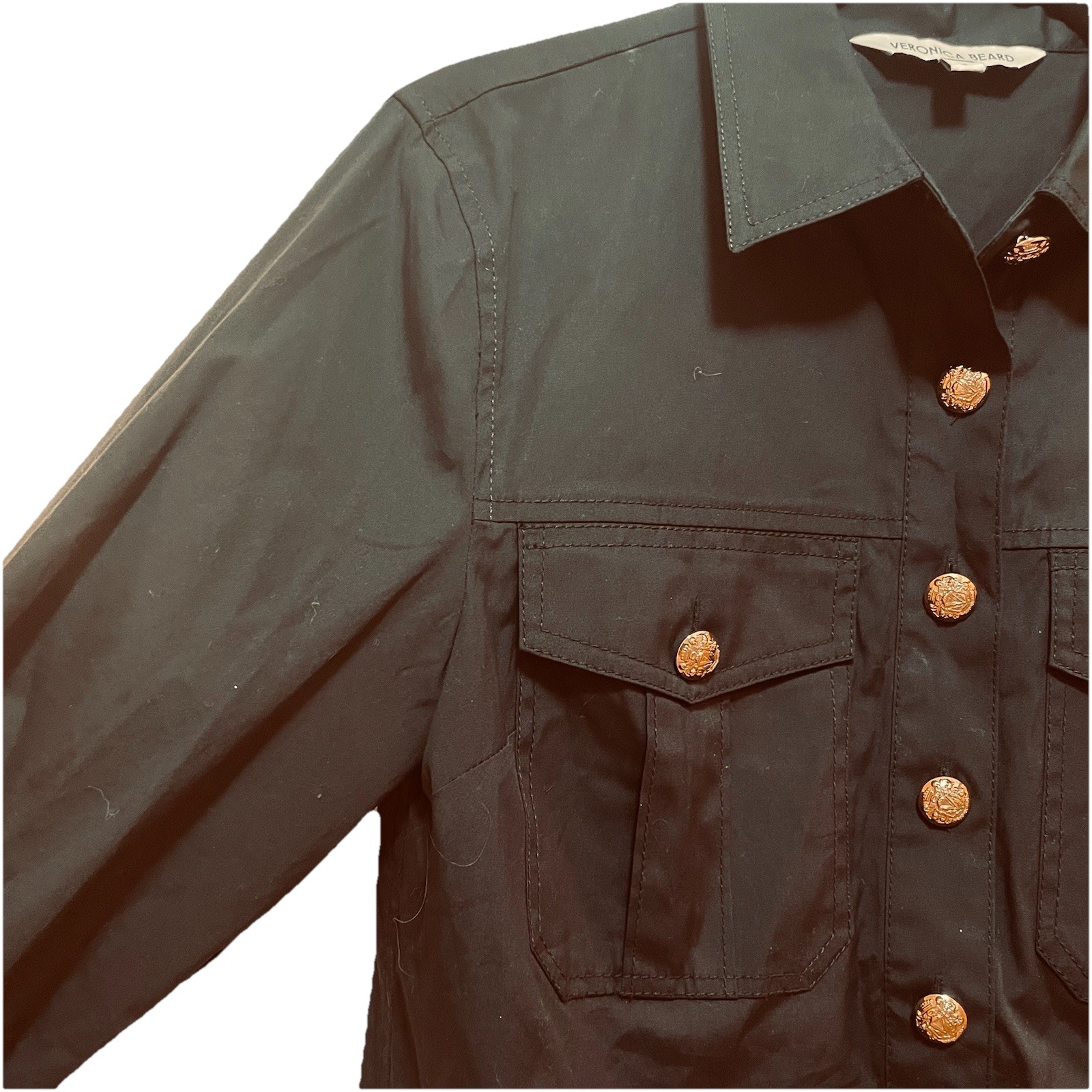 VERONICA BEARD Black Saude Cargo Relaxed Fit Mini Dress Sz 4 NWOT