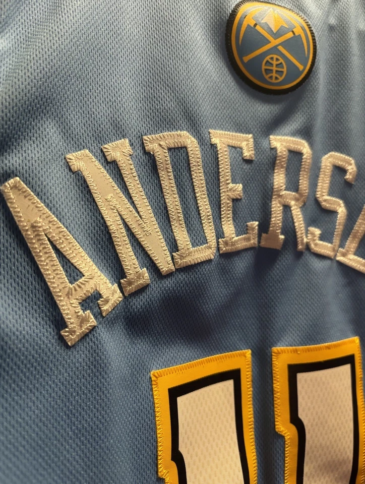 Chris Andersen Denver Nuggets NBA Jersey Men S Adidas 2010 Blue HWC Birdman #11 - Image 3 of 4
