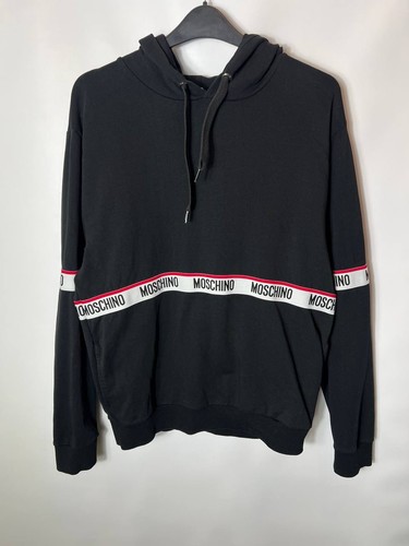 Moschino, Vintage streetwear luxury Moschino Black Hoodie Size M