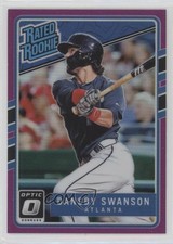 2017 Donruss Optic Rated Rookies Purple Prizm Dansby Swanson #33 Rookie RC 03wd