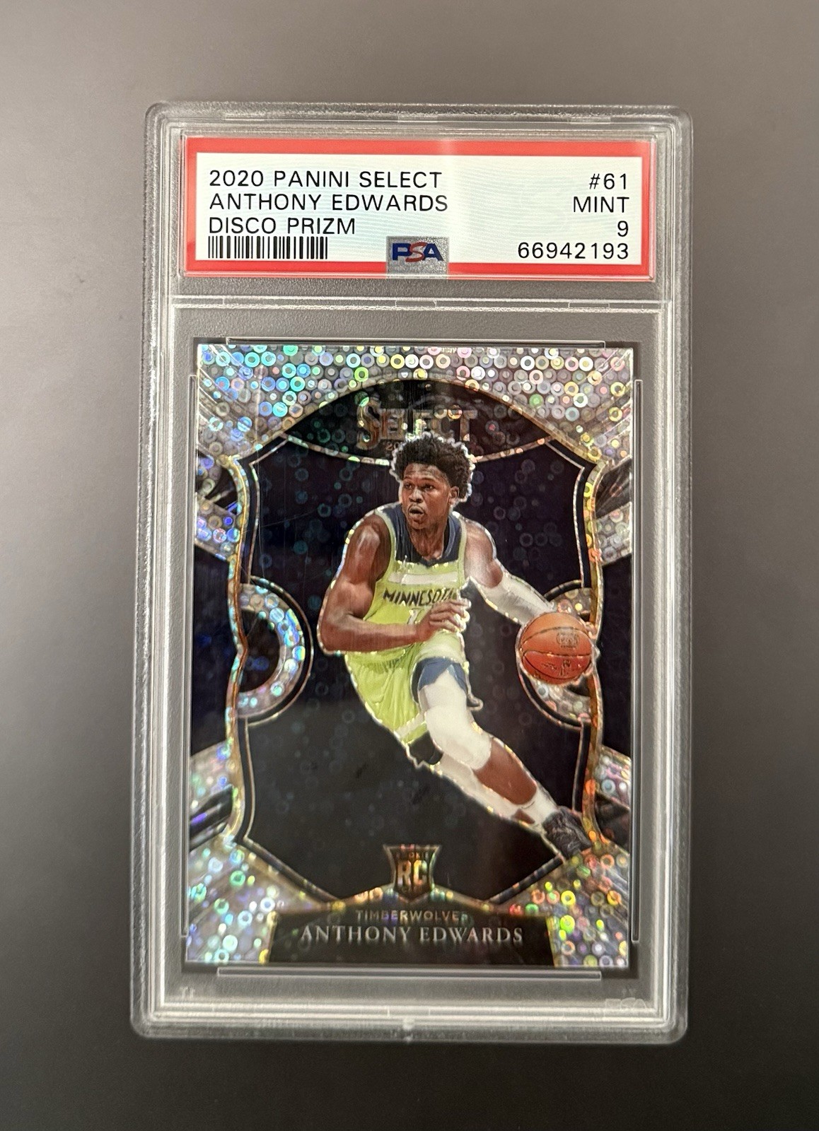 2020-21 Panini Select - Concourse Anthony Edwards #61 Disco Prizm (RC)