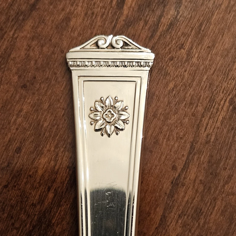 Antiguo juego de ensalada de ley Tiffany SAN LORENZO con cuchara tenedor lavado oro vermeil Foto 4 de 4