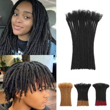 Loc Extensions 0.8cm Width 6 Inch 30 Strands Soft Human Hair 1B
