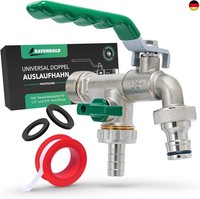 Universal Wasserhahn Garten 1/2 Zoll [+ 3/4 Zoll Adapter] - Frostsicherer