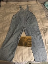 Vintage OshKosh B  Gosh Vestbak Hickory Stripe Union Made USA Bib Overalls