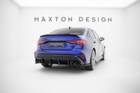 Maxton Design Diffusor Flaps V.3 Passend FüR Audi S3 Limousine 8Y FL Schwarz Hoc