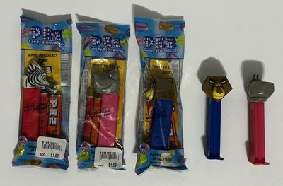 Pez Dispenser Madagascar 5 Pc Lot Bag Loose Moto Moto Alex Marty