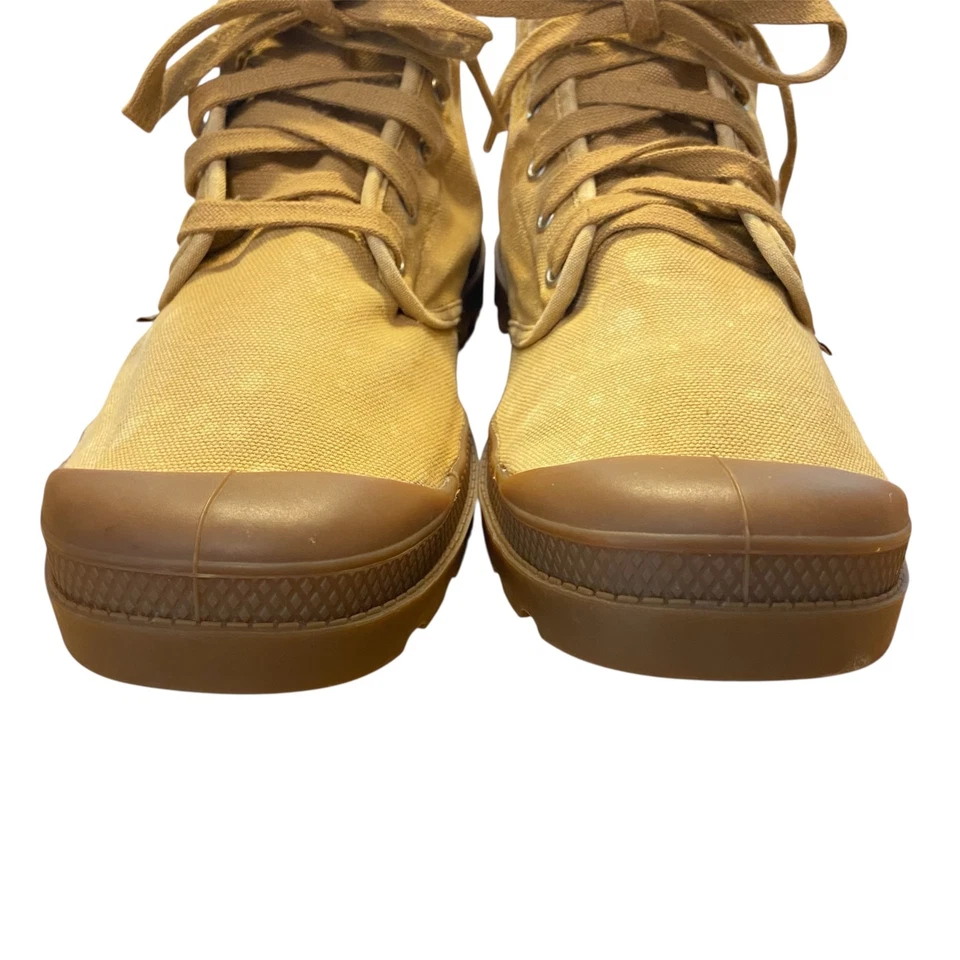 Botas altas Palladium Pampa para hombre 12 marrón lona combate con cordones botas de trabajo altas Foto 3 de 4