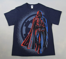 Vintage Star Wars Darth Vader T-Shirt Mens L Large Blue Bright Graphics