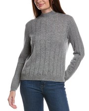 Bruno Magli Wide Rib Wool  Cashmere-Blend Sweater Women's