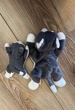 Tonka Pound Puppies Husky Plush Stuffed Animals 1989 Small Lot of 2