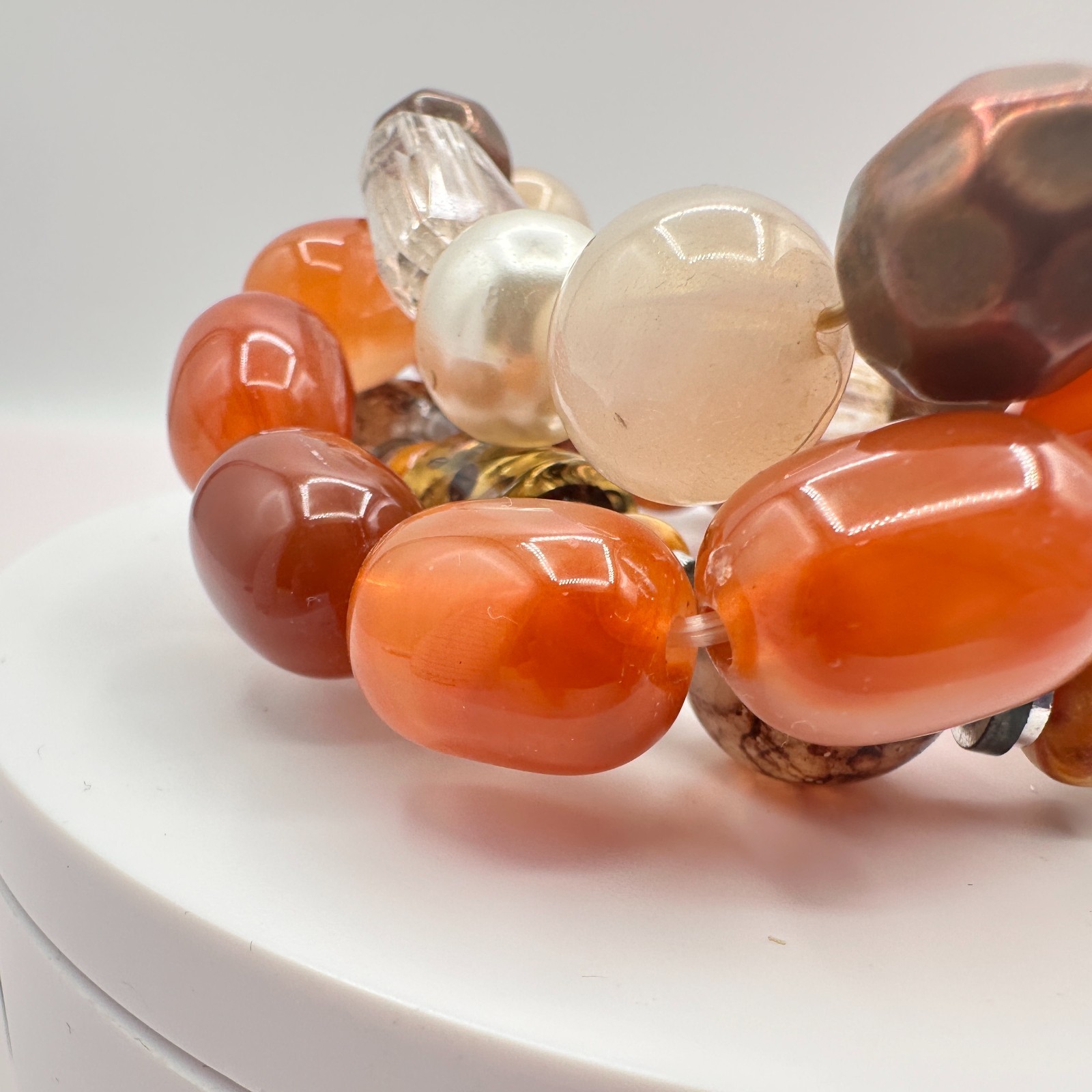 Vintage 90s Beaded Stackable Bracelets Set Boho C… - image 4