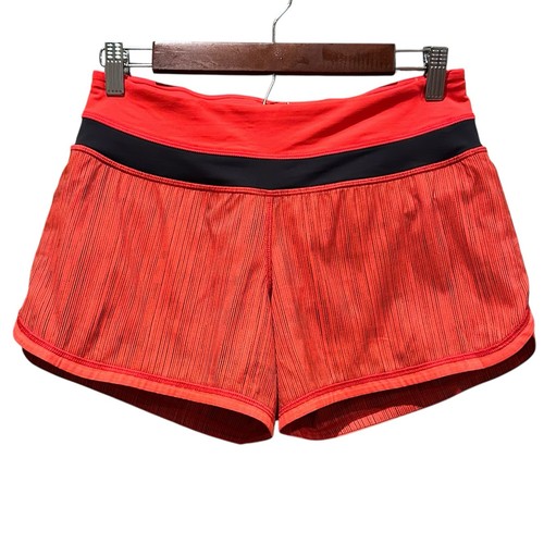Lululemon Groovy Run Short Wee Are From Space Love Red Deep Coal Size 4 Pocket