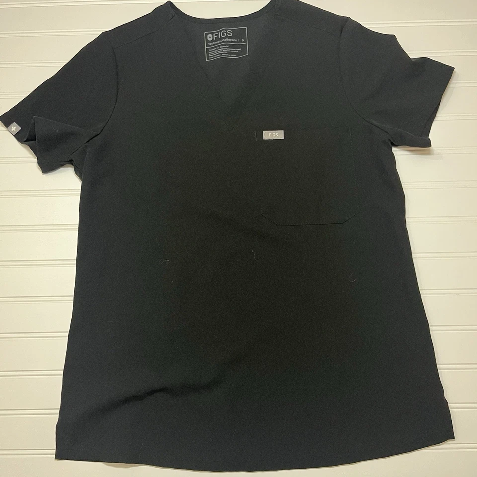 Figs техническая коллекция черный скраб набор S Catarina Top XS Yola узкий крой брюки - Изображение 2 из 4