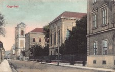 L510 Romania Nagyvarad Oradea Church school 1909 vintage postcard
