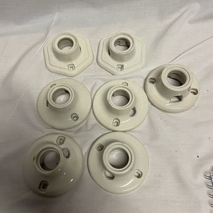 Lot Of 7 Vintage Ceramic Light Pieces