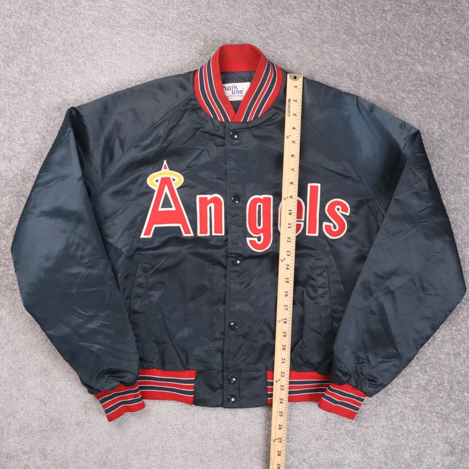 Chaqueta de béisbol vintage de los 90 Chalk Line Angels con botones para mujer Foto 2 de 4