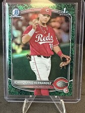 Ichiro Cano Hernandez /99 GREEN GRASS REFRACTOR 2025 Bowman #BCP-18 Reds
