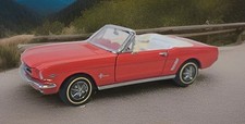Franklin Mint 1/24 Ford Mustang 1964 1/2 Convertible Red Diecast Model Car Boxed