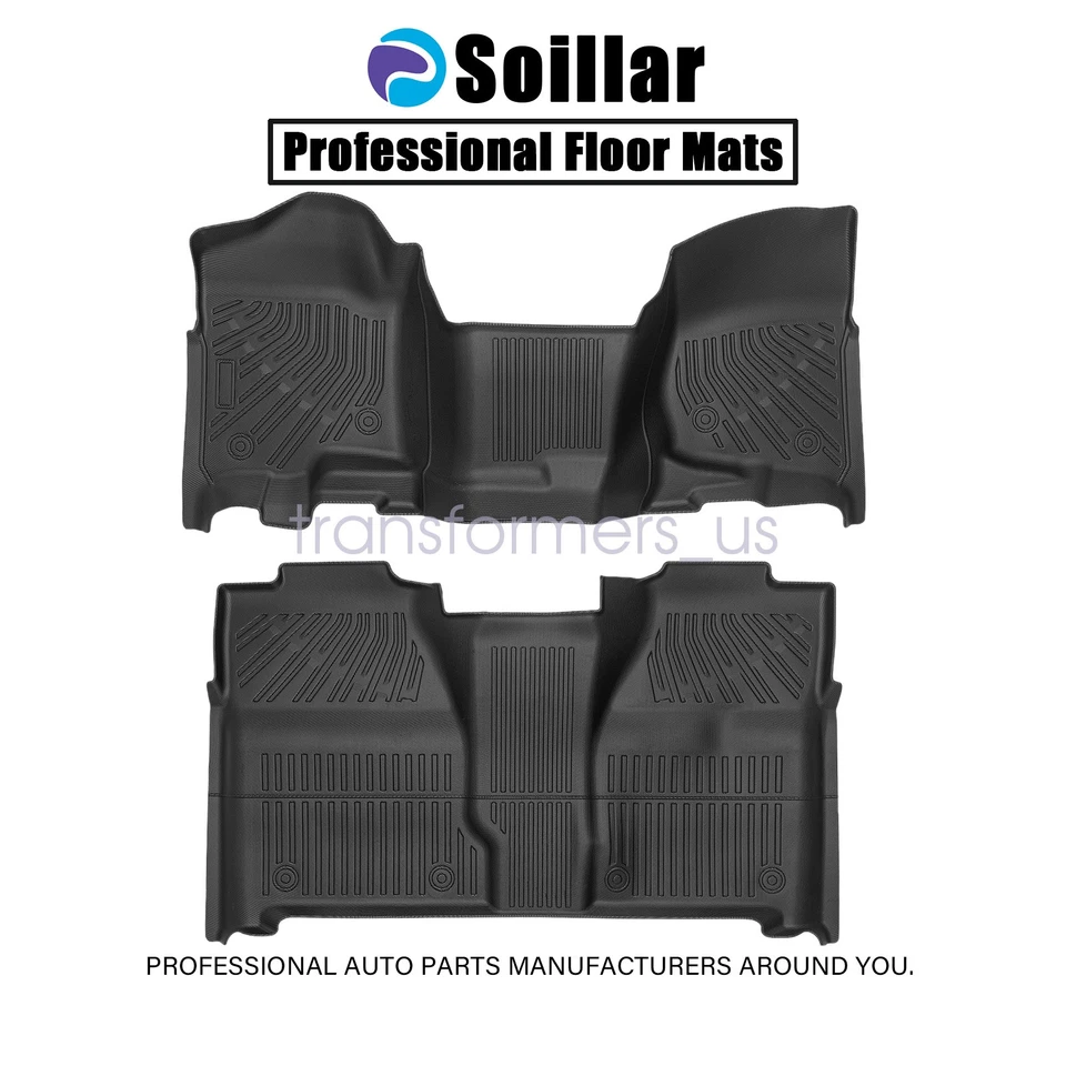 Tapetes forros de TPE para Silverado/Sierra 1500/2500/3500 HD 2007-2013 doble cabina Foto 2 de 4