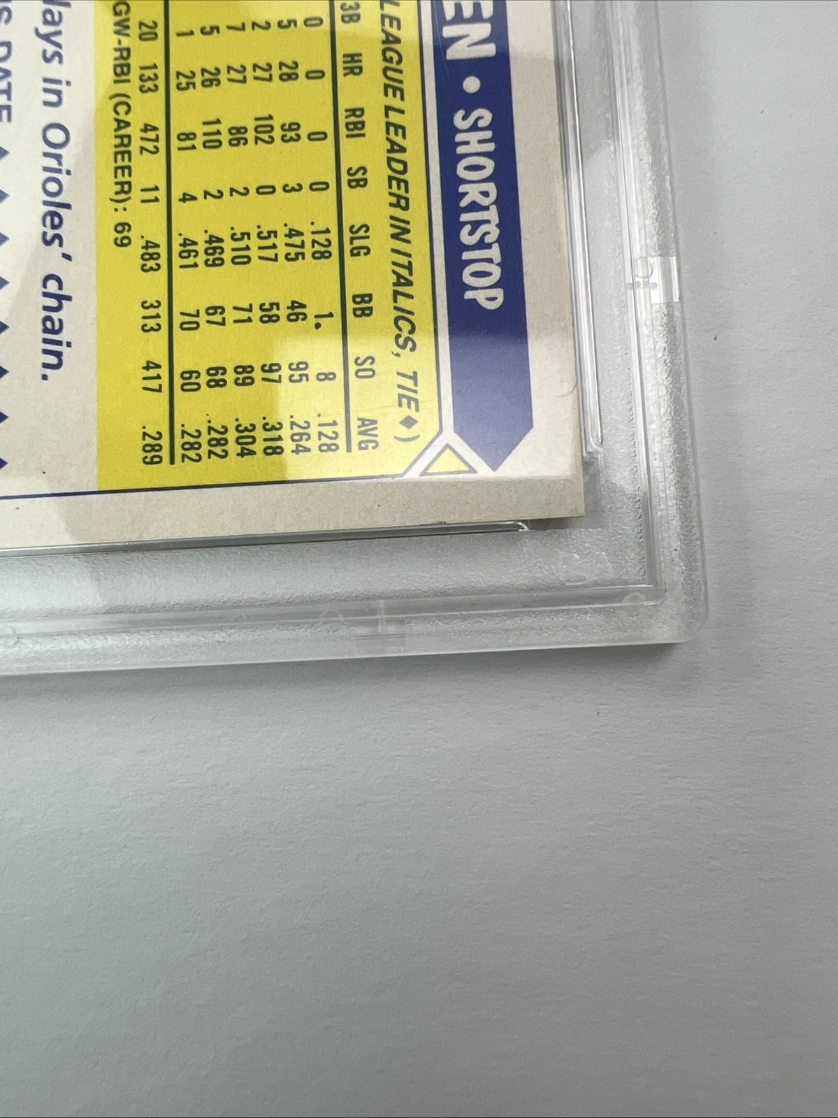 1987 Topps Tiffany #784 Cal Ripken Jr PSA 9 Baltimore Orioles HOF view 5