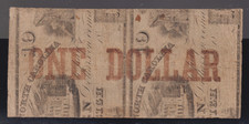 $1 1861 CSA BILL North Carolina ONE DOLLAR NOTE Large CR26 Raleigh $10 NC Back