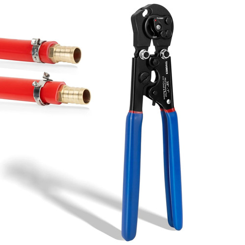 2 In 1 Pex Crimping Clamp Cinch & Removal Tool Ratcheting Pex Crimper For 3/8inc