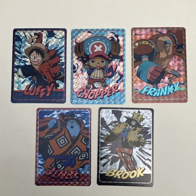 One Piece Monkey.D.Luffy, Chopper, Franky, Brook, Jinbe Trading Stickers Lot