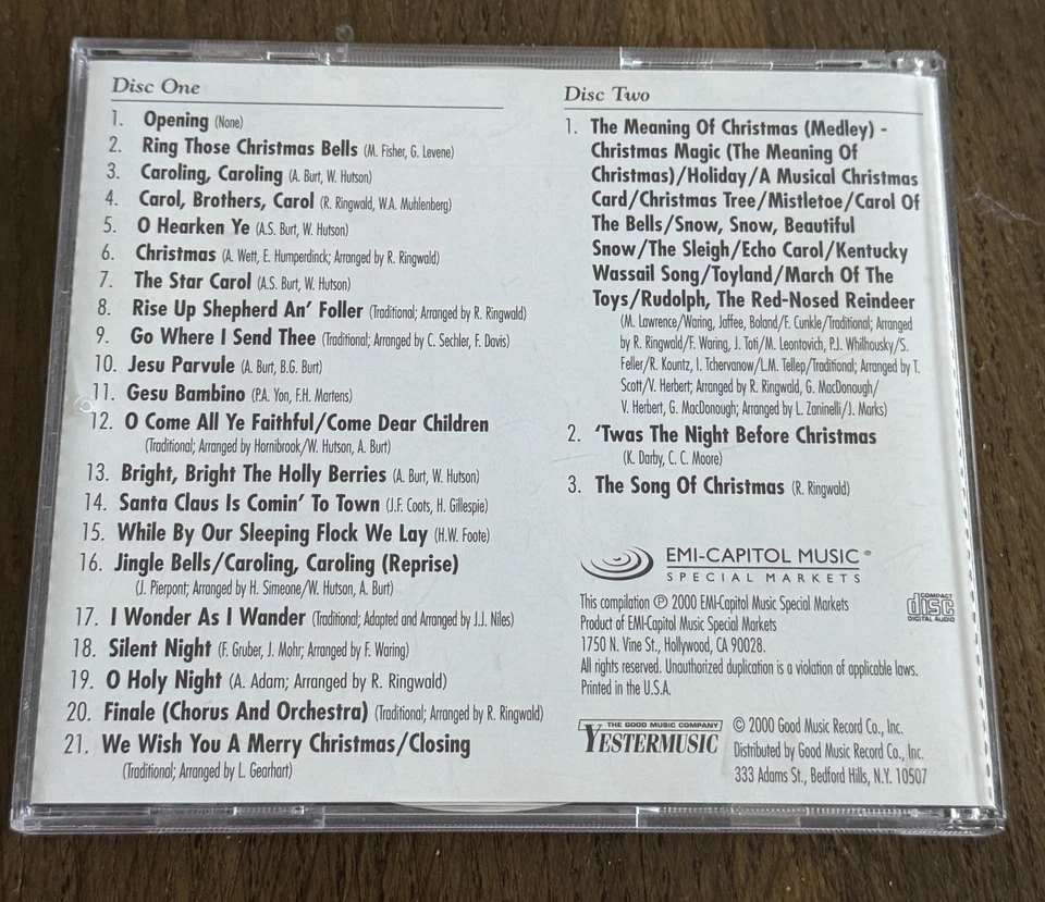 Fred Waring And The Pennsylvanians - Christmas Magic 2 X CD 2000 EMI-Capitol USA - Image 3 of 4