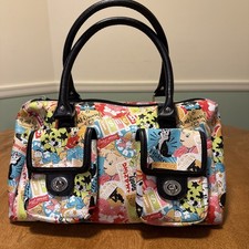 Disney Parks Collage Tote Bag Retro Print Mickey Minnie Tinkerbell Dumbo Figaro