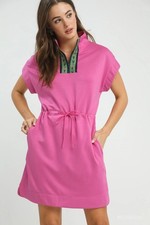 Umgee Dolman Sleeve Zip Detail Dress