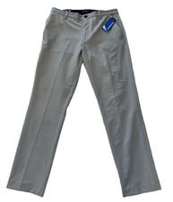  90 Nautica Men's Slim Fit Performance Pants - Neutral Grey - 32W x 32L-New Tag