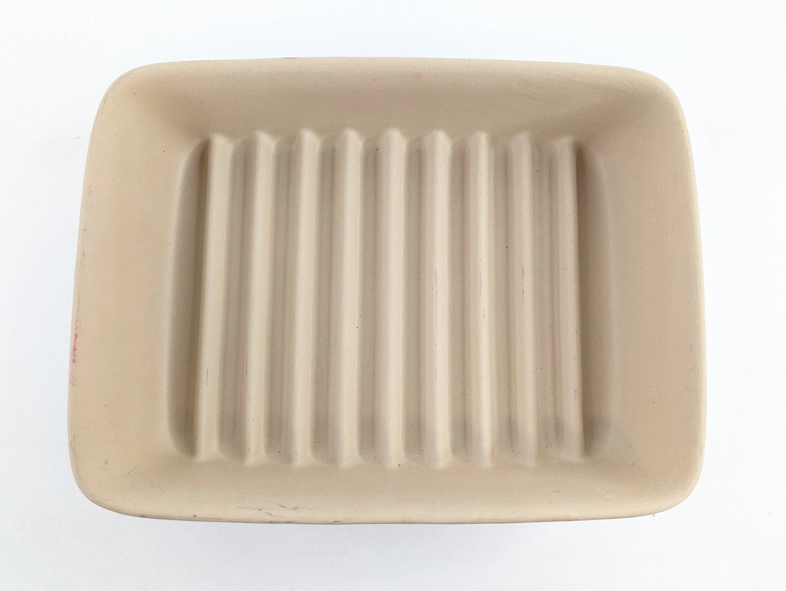 Pampered Chef Small Ridged Baker 5122 – Bacon & Small Roasts 9x6 Stoneware
